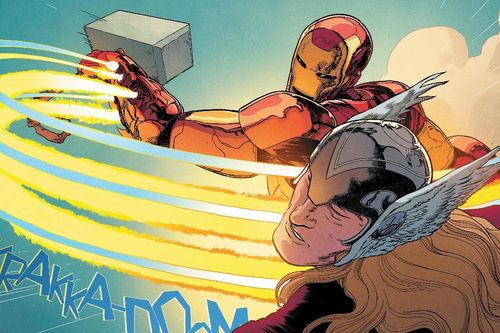Iron Man vừa cầm búa nện vào mặt Thor?