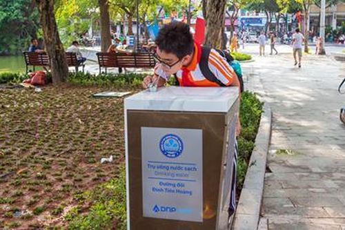 Thêm 4 trụ nước uống sạch tại vòi miễn phí quanh khu vực Hồ Gươm
