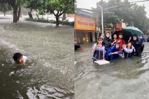 Teen miền Trung: Ngồi ôn bài mà nước ngập tới đầu gối chưa biết khi nào mới trở lại trường