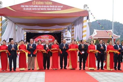 Thủ tướng Nguyễn Xuân Phúc dự lễ khánh thành Khu bảo tồn bãi cọc Cao Quỳ