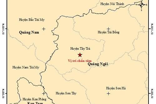 Quảng Ngãi liên tiếp xảy ra 2 trận động đất