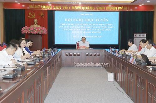 Hội nghị trực tuyến toàn quốc triển khai Luật Sửa đổi, bổ sung một số điều của Luật Cán bộ, công chức và Luật Viên chức