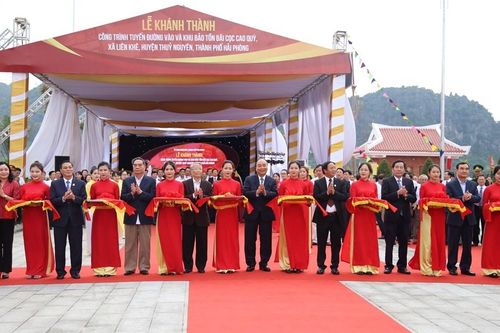 Hải Phòng: Khánh thành Dự án xây dựng tuyến đường vào và Khu bảo tồn bãi cọc Cao Quỳ