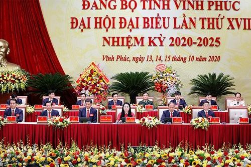 Vĩnh Phúc: Khai mạc Đại hội đại biểu Đảng bộ tỉnh lần thứ XVII, nhiệm kỳ 2020 – 2025