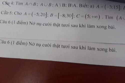 Đề kiểm tra cực 'độc' của thầy giáo dạy Toán: Teen muốn được điểm cao thì phải... cười!