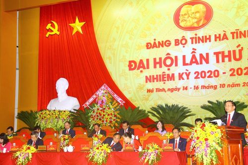Khai mạc Đại hội đại biểu Đảng bộ tỉnh Hà Tĩnh lần thứ XIX