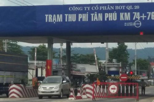 Tạm dừng thu phí tại trạm Tân Phú (QL20) từ 14 giờ ngày 20-10