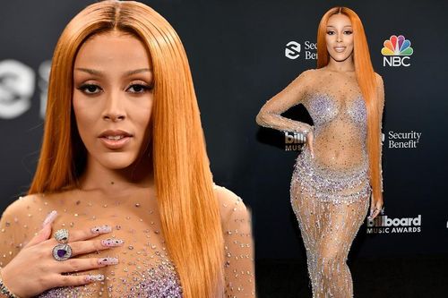 'Nóng mặt' với bộ váy xuyên thấu tạo bạo của Doja Cat trên thảm đỏ BillBoard