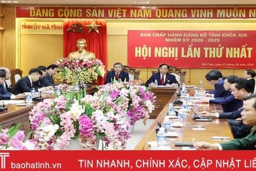 Hội nghị lần thứ nhất Ban Chấp hành Đảng bộ tỉnh Hà Tĩnh khóa XIX