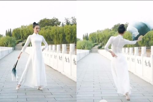 Hoa hậu Trung Quốc gây phẫn nộ khi ngang nhiên mặc áo dài trình diễn trong phần thi tài năng Miss Earth 2020