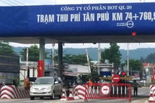 Tạm dừng thu phí trạm Tân Phú từ ngày 20/10