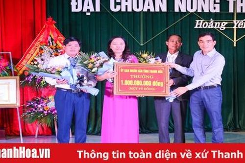 Xã Hoằng Yến đạt chuẩn nông thôn mới