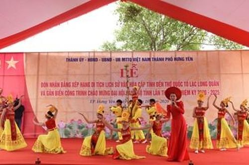 Hưng Yên đón nhận Bằng xếp hạng di tích lịch sử văn hóa cấp tỉnh Đền thờ Quốc tổ Lạc Long Quân và Đền thờ Triệu Việt Vương