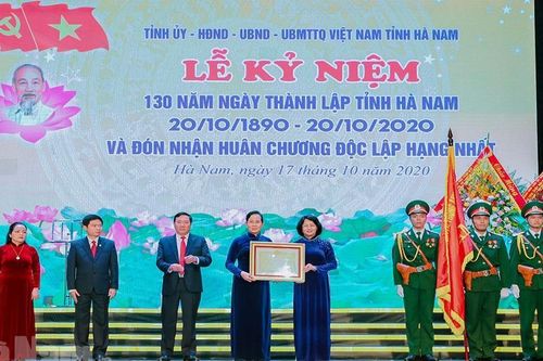 Tỉnh Hà Nam đón nhận Huân chương Độc lập hạng Nhất