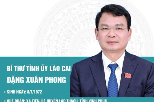 Chân dung Bí thư Tỉnh ủy Lào Cai Đặng Xuân Phong