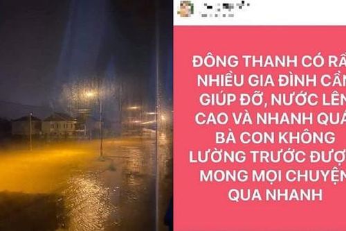Rạng sáng 18/10: Nước lũ lên nhanh, người dân Quảng Trị kêu cứu trên mạng xã hội