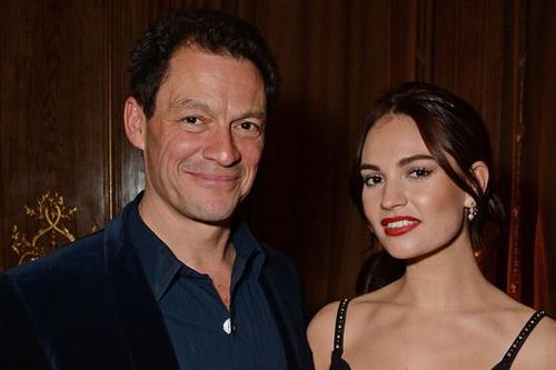Dominic West và Lily James đóng vai cha con trước vụ ngoại tình