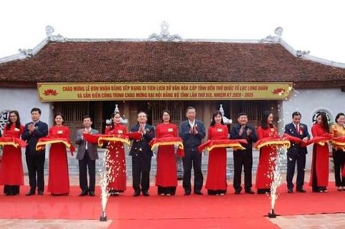 Đền Quốc tổ Lạc Long Quân được xếp hạng di tích