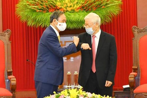 Tổng Bí thư, Chủ tịch nước Nguyễn Phú Trọng tiếp Thủ tướng Nhật Bản
