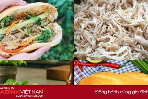 Cách làm bánh mì gà xé đổi vị bữa sáng