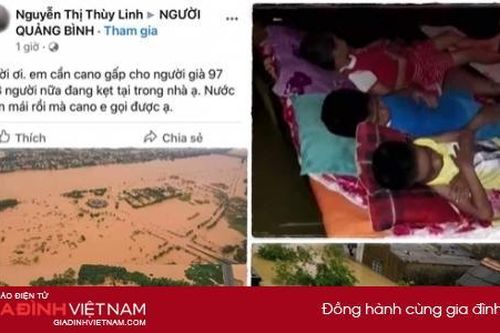 Quảng Bình: Nước lũ dâng cao tới nóc nhà, người dân kêu cứu giữa biển nước