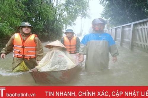 Đến chiều 19/10, Hà Tĩnh đã sơ tán 25.548 người dân, 1 trường hợp đi thả lưới chưa về
