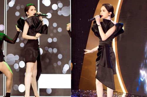 Hương Giang tựa như đóa hoa hồng nhung đen, đẹp mê hồn trong chiếc đầm cổ điển