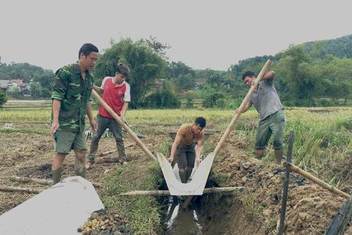 Đẩy nhanh tiến độ lắp đặt kênh mương đúc sẵn