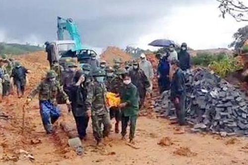 Tìm được 22 thi thể bộ đội Đoàn Kinh tế - Quốc phòng 337 bị lở núi vùi lấp