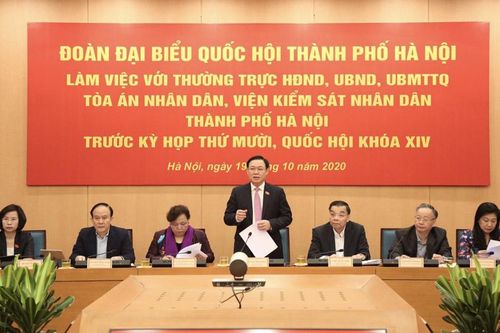 Đoàn đại biểu Quốc hội thành phố Hà Nội chuẩn bị cho kỳ họp thứ mười, Quốc hội khóa XIV