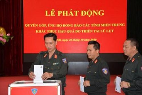 Bộ Tư lệnh Cảnh sát cơ động phát động ủng hộ đồng bào miền Trung