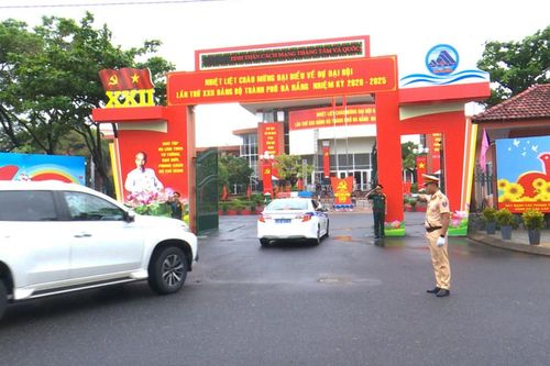 CSGT CATP Đà Nẵng diễn tập phương án bảo vệ Đại hội Đảng bộ thành phố
