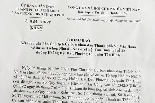 Tháng 4/2021 chủ đầu tư Apartment Tân Bình phải giao nhà