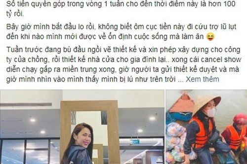 Ca sĩ Thủy Tiên thông báo quyên góp được hơn 100 tỷ đồng ủng hộ miền Trung