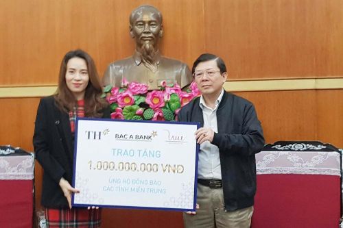 Tập đoàn TH ủng hộ 1 tỷ đồng cho các tỉnh miền Trung khắc phục lũ lịch sử