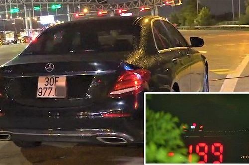 Phóng 199km/h trên cao tốc Pháp Vân – Cầu Giẽ, xe Mercedes bị xử lý