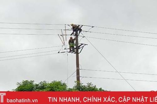 Nhanh chóng khắc phục sự cố hệ thống điện lưới ở Vũ Quang