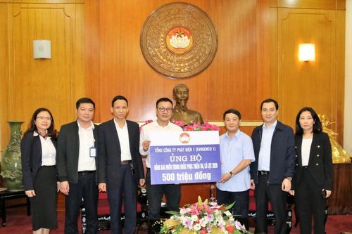 EVNGENCO1 ủng hộ 500 triệu đồng cho đồng bào miền Trung bị ảnh hưởng mưa lũ
