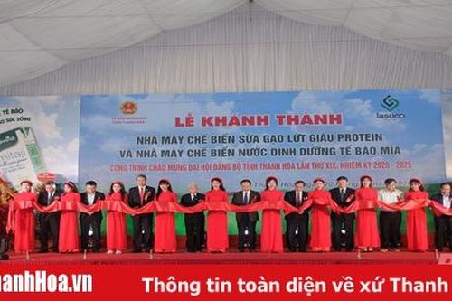 Khánh thành công trình chào mừng Đại hội đại biểu Đảng bộ tỉnh Thanh Hóa lần thứ XIX trên vùng mía, đường Lam Sơn