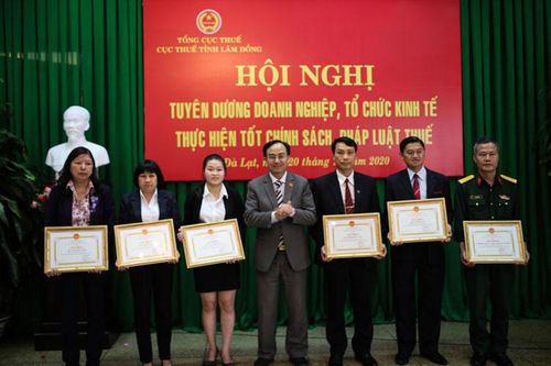 34 doanh nghiệp, tổ chức kinh tế được tuyên dương thực hiện tốt chính sách pháp luật thuế năm 2019