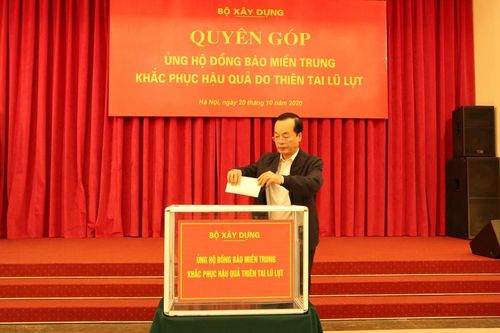 Bộ Xây dựng phát động quyên góp ủng hộ đồng bào các tỉnh miền Trung