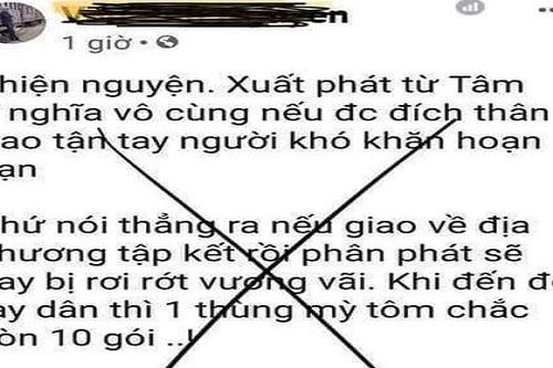 Không có chuyện chính quyền huyện Hải Lăng làm khó các tổ chức, cá nhân cứu trợ lũ lụt