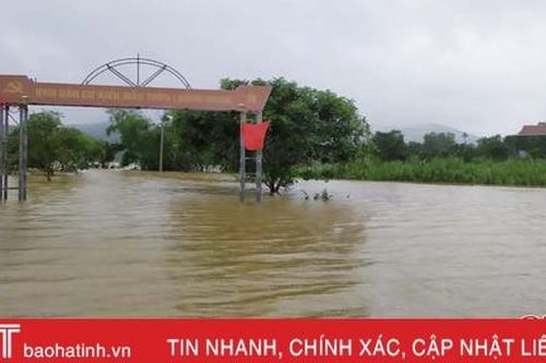 Nước sông Ngàn Sâu xuống dưới báo động II, hạ du Vũ Quang vẫn ngập sâu