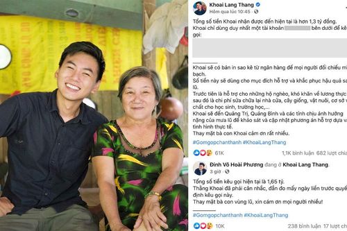 Vlogger Khoai Lang Thang kêu gọi ủng hộ miền Trung: Sau 1 ngày đã có gần 2 tỷ, sẽ trực tiếp đi giúp đỡ người dân