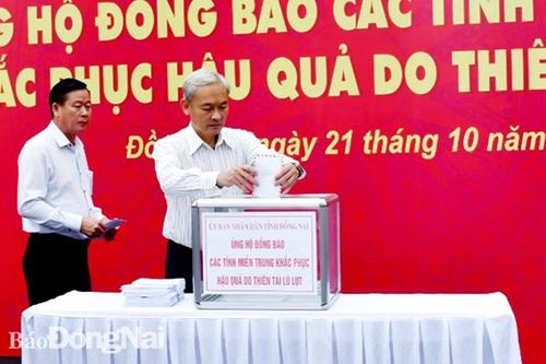 Đồng Nai phát động ủng hộ đồng bào miền Trung bị lũ lụt