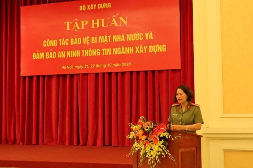 Tập huấn công tác bảo vệ bí mật Nhà nước và bảo đảm an ninh thông tin ngành Xây dựng năm 2020