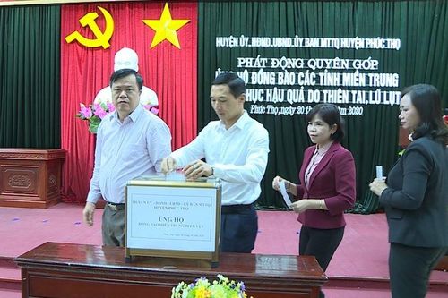 Nhiều địa phương của Hà Nội tiếp tục góp sức hỗ trợ đồng bào miền Trung