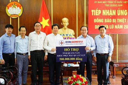 Tổng Cty Phát điện 2 ủng hộ 500 triệu đồng cho tỉnh Quảng Nam khắc phục hậu quả lũ lụt