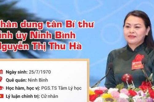 Chân dung tân Bí thư Tỉnh ủy Ninh Bình Nguyễn Thị Thu Hà