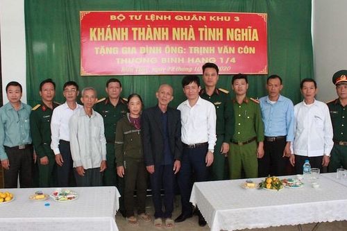 Bộ Tư lệnh Quân khu 3 khánh thành nhà tình nghĩa tặng gia đình chính sách